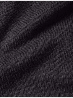 Pull anthracite uni col v en maille fine coupe classique