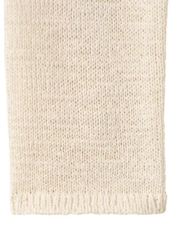 Pull beige uni pourvu d'une coupe droite et de manches longues