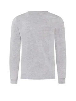 Pull blanc en coton avec un col rond