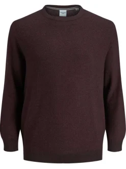 Pull en maille piquée AARON bordeaux en coton