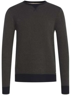 Pull homme coupe droite marine