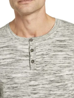 Pull homme droit chiné gris