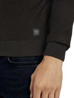 Pull homme droit uni bordeaux