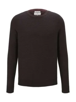 Pull homme droit uni bordeaux