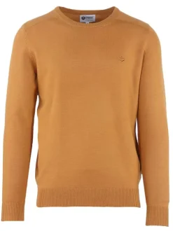 Pull homme Gaspard YELLOW ajusté uni moutarde