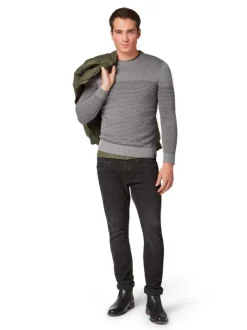 Pull homme gris