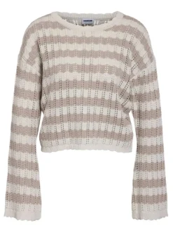 Pull manches longues Laika L/S O-Neck Mg Knit Fwd en coton mélangé beige