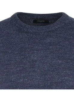 Pull Melvin anthracite uni col rond et manches longues