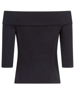 Pull noir pour femme coupe ajustée