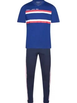 Pyjama bleu en coton