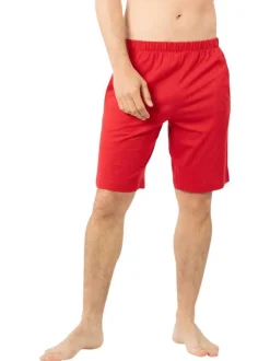 Pyjama court en coton bicolore avec une coupe droite et un col tunisien