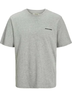Pyjama Court en coton gris uni avec un col rond et une coupe fermée