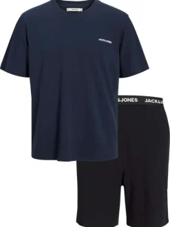 Pyjama court multicolore uni avec une coupe droit à manches courtes