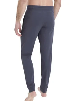 Pyjama en coton noir et gris pourvu d'un col rond et de manches longues