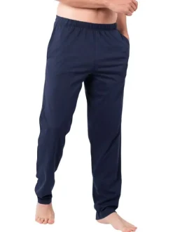 Pyjama long en coton bordeaux avec un col v et des minis motifs imprimés