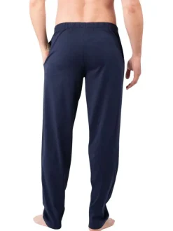 Pyjama long en coton bordeaux avec un col v et des minis motifs imprimés