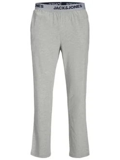 Pyjama Long marine fantaisie coupe fermée avec col rond et logo imprimé poitrine