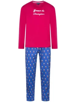 Pyjama multicolore à imprimés en coton