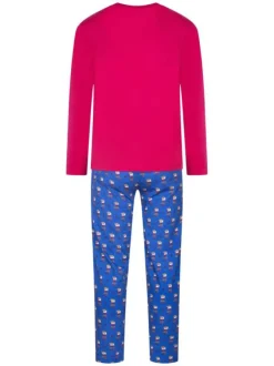 Pyjama multicolore à imprimés en coton