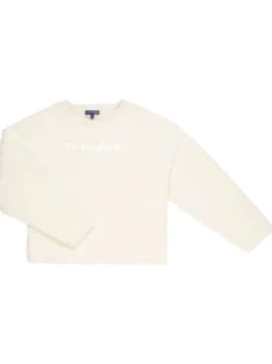 Pyjama Ten.Interieur en coton écru imprimé coupe régular avec un col rond et un haut polaire avec inscriptions