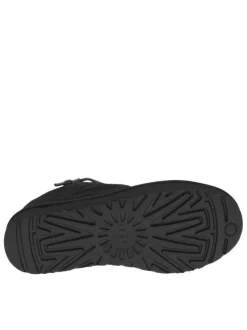 Richelieu en cuir noirs avec un talon plateforme et des lacets larges