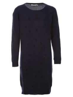 Robe manches longues fille bleu