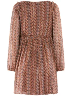 Robe brique pour femme fantaisie coupe bohème
