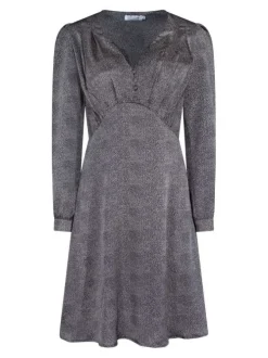 Robe femme fluide à pois noir