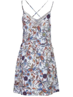 Robe à fines bretelles imprimé floral femme