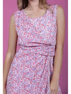 Robe imprimé floral pour femme multicolore coupe évasée MAROMA