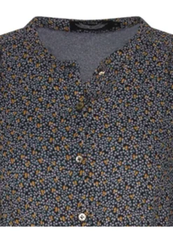 Robe longue noire liberty à coupe ajustée col rond et taille élastiquée