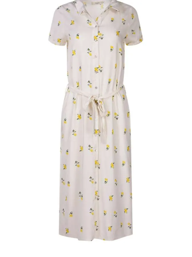 Robe manches courtes femme blanc