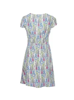 Robe manches courtes femme blanc