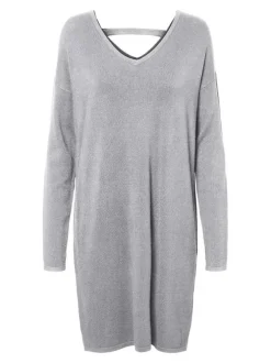 Robe manches longues femme gris