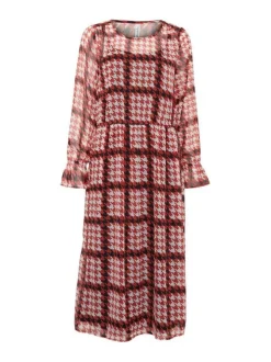 Robe manches longues femme rouge