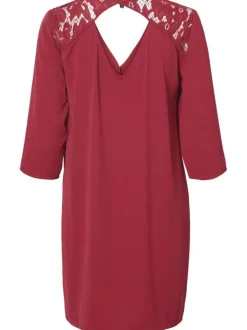 Robe manches longues femme rouge