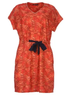 Robe rouge pour femme imprimé savane CACATOES