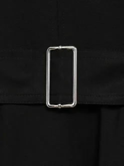 Robe sans manches midi noire unie à coupe évasée avec un col v profond