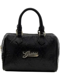 Sac à bandoulière amovible noir pourvu du logo de la marque à l'avant