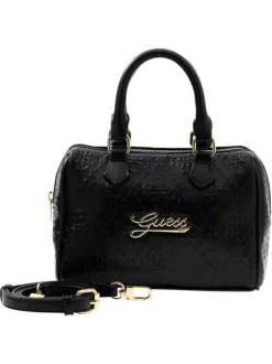 Sac à bandoulière amovible noir pourvu du logo de la marque à l'avant
