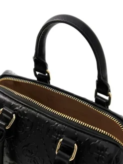 Sac à bandoulière amovible noir pourvu du logo de la marque à l'avant