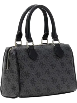 Sac à main anthracite pourvu d'une bandoulière amovible et réglable