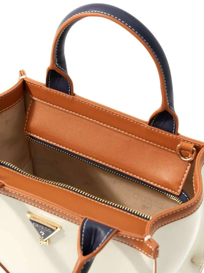 Sac à main multicolore pourvu d'une bandoulière amovible et réglable