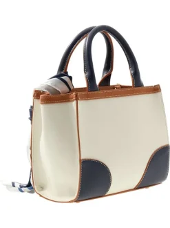 Sac à main multicolore pourvu d'une bandoulière amovible et réglable