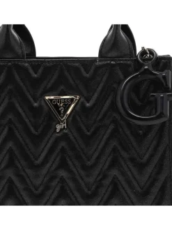 Sac à main noir effet pailleté pourvu d'une bandoulière réglable