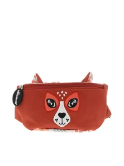Sac banane Melimelos La Biche brique uni réglable avec fermeture zippée