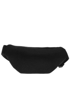 Sac banane noir uni avec une fermeture zippée et nom iconique
