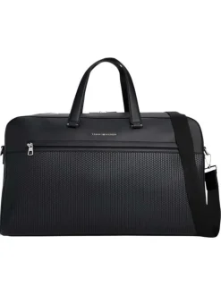 Sac noir uni avec bandoulière amovible et fermetures à glissières