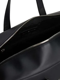 Sac noir uni avec bandoulière amovible et fermetures à glissières