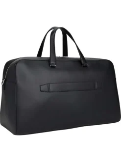 Sac noir uni avec bandoulière amovible et fermetures à glissières